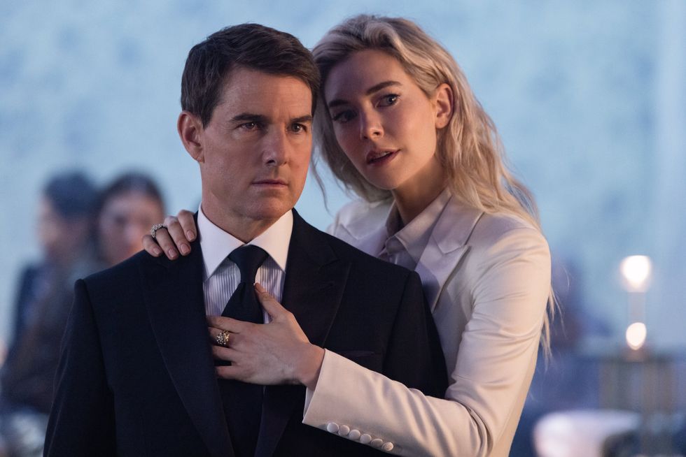 tom cruise, vanessa kirby, mission impossible à l'estime