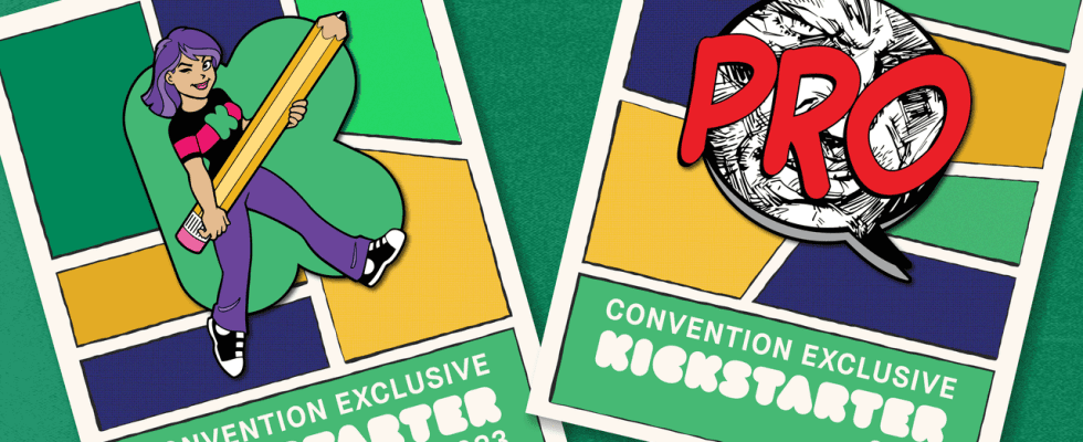 Kickstarter célèbre le premier stand Comic-Con avec des épingles en émail exclusives