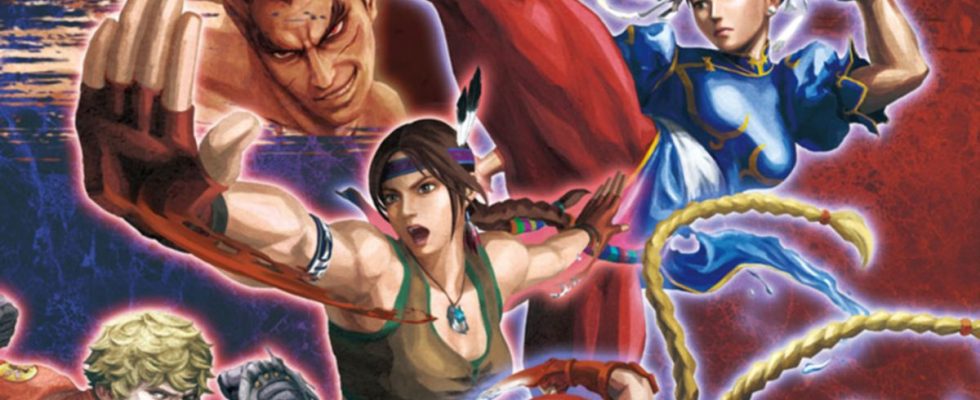 Several fighters pose dramatically from Capcom