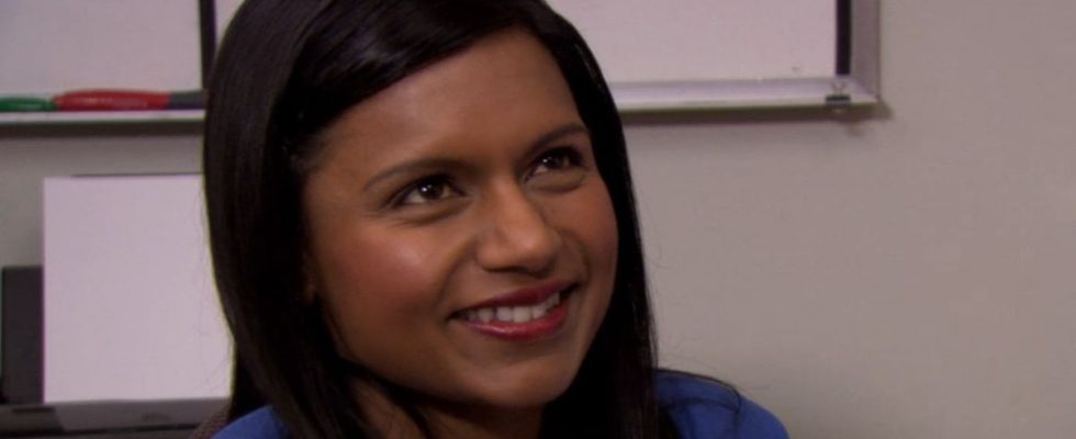 Kelly smiling at Dwight in The Office