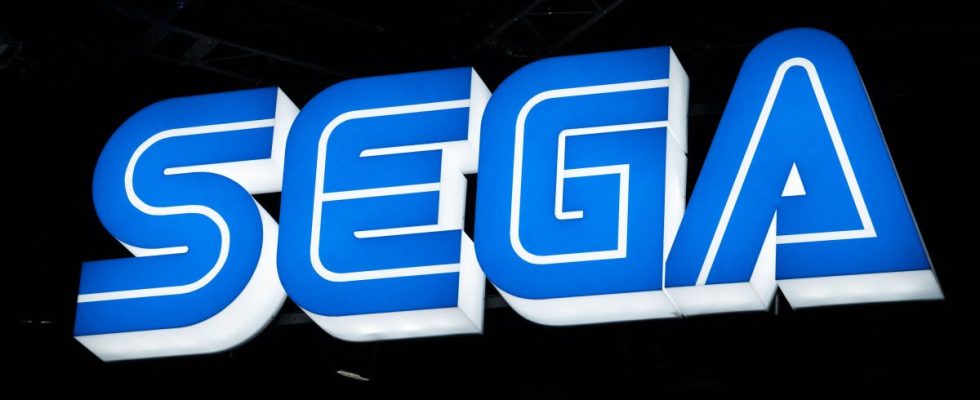 The Sega logo is pictured at the company