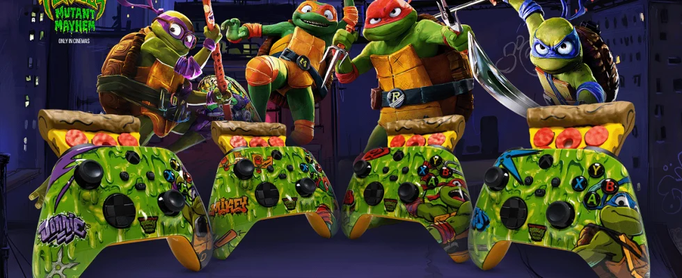 TMNT Xbox Game Pass Pizza-scented Xbox Controllers