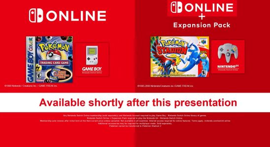 Pokemon Trading Card Game, Pokemon Stadium 2 rejoignent Nintendo Switch Online aujourd'hui