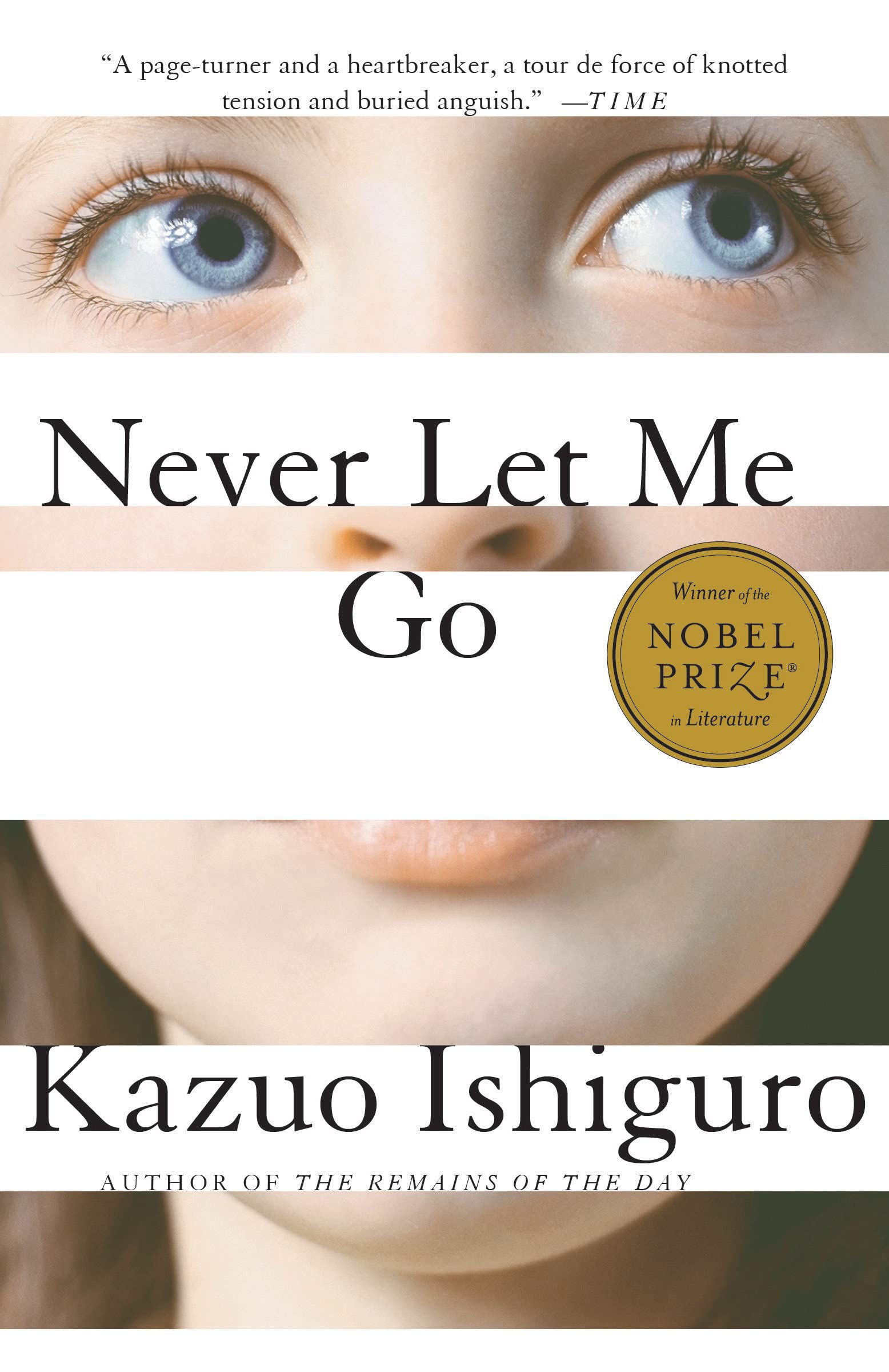 Un graphique de la couverture de r Let Me Go par Kazuo Ishiguro