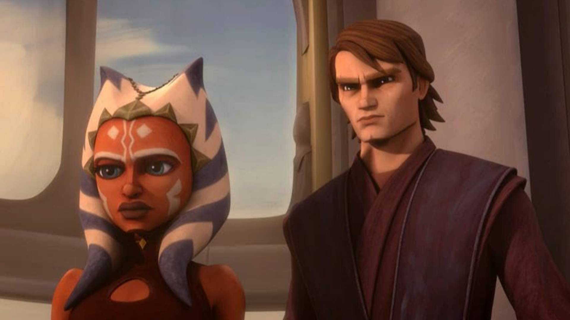 Anakin et Ahsoka dans The Clone Wars