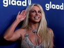 La chanteuse Britney Spears pose à la 29e édition des GLAAD Media Awards à Beverly Hills en 2018.