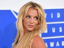 Cette photo d'archive prise le 28 août 2016 montre la chanteuse Britney Spears arrivant pour les MTV Video Music Awards au Madison Square Garden de New York.