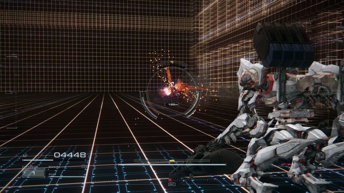 Une bataille dans l'arène virtuelle d'Armored Core 6