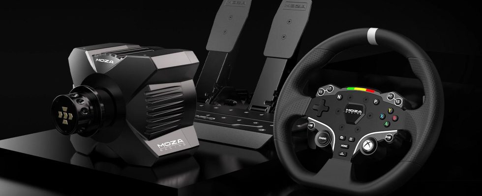 The Moza R3 is a direct drive sim racing bundle for Xbox