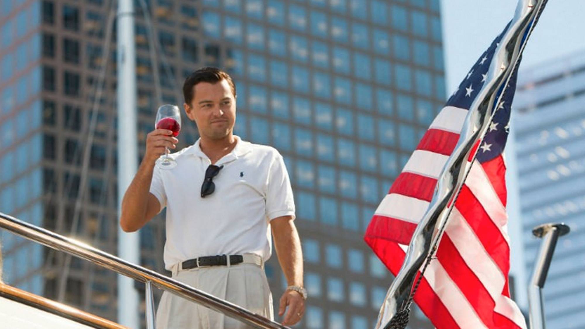 Leonardo DiCaprio dans le rôle de Jordan Belfort dans Le Loup de Wall Street