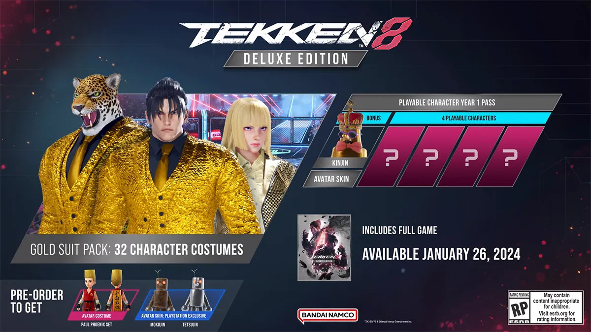 Image d'archive du contenu de Tekken 8 Deluxe Edition