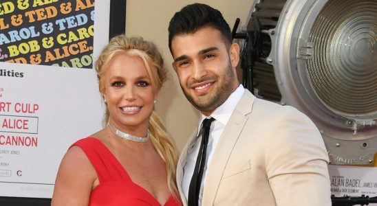 Britney Spears and Sam Asghari on red carpet before their divorce.