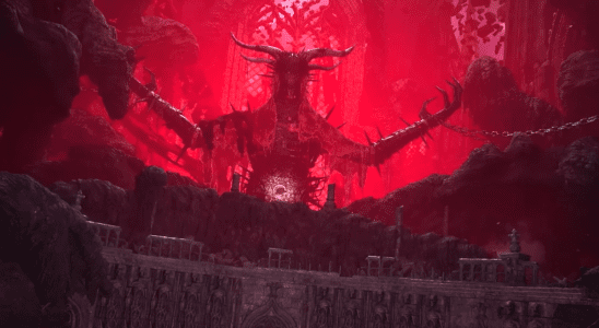 A demonic temple from Lords of the Fallen.
