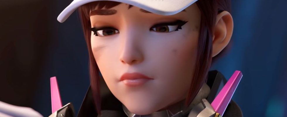 Close-up of Overwatch character D.Va