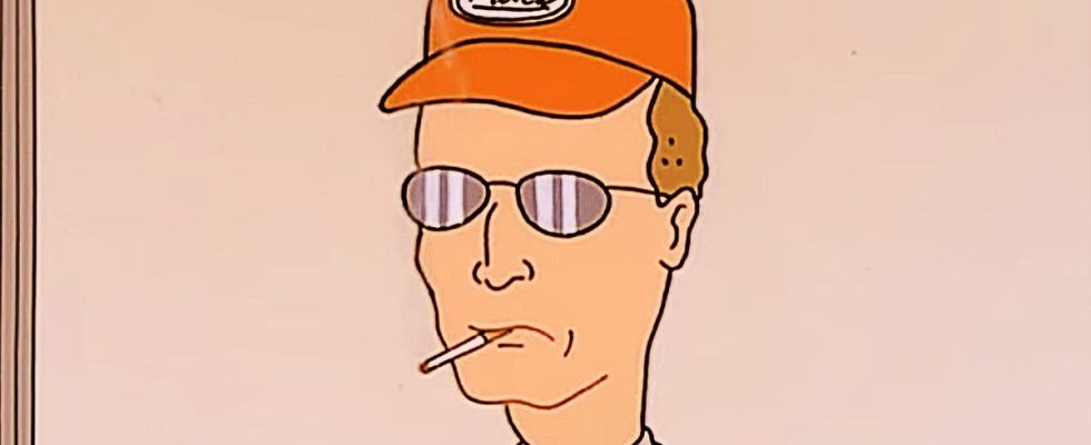 Dale Gribble smoking on King of the Hill