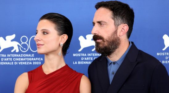 VENICE, ITALY - AUGUST 31: Paula Luchsinger and director Pablo Larraìn attend a photocall for the movie "El Conde" at the 80th Venice International Film Festival on August 31, 2023 in Venice, Italy. (Photo by Andreas Rentz/Getty Images)