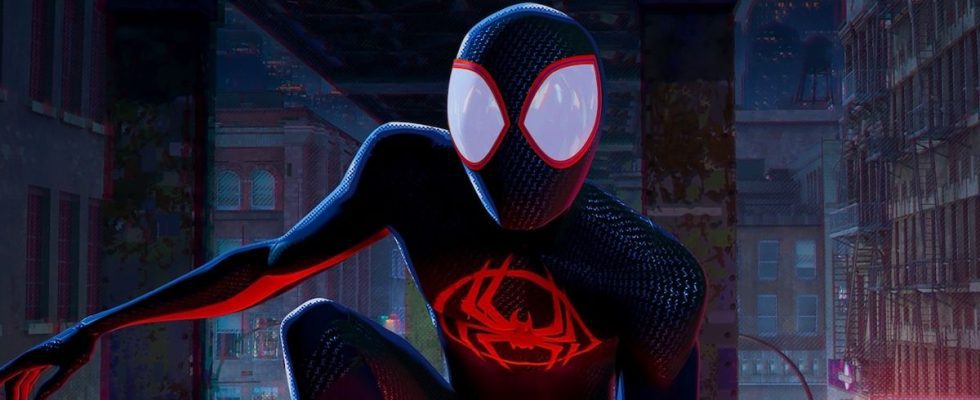 Costumed Miles Morales in Spider-Man: Across the Spider-Verse