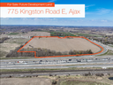 Cette parcelle de terrain de 104 acres près de l'autoroute.  401 et chemin Lake Ridge.  à Ajax a été retiré de la ceinture de verdure pour le logement, mais est à vendre, selon un rapport de vente de Lennard Commercial Realty.