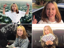 Images des publications de Lil Tay sur les réseaux sociaux où elle prend le personnage de quelqu'un qui vit la grande vie dans les collines d'Hollywood.