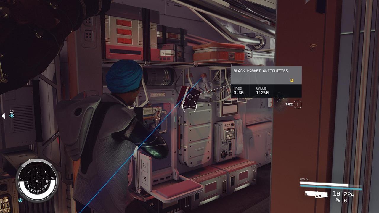 Des objets de contrebande peuvent être trouvés dans ou à proximité du cockpit des navires mercenaires.