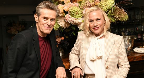 Willem Dafoe and Patricia Arquette at the Variety and Chanel Female Filmmakers Dinner held at Soho House Toronto on September 9, 2023 in Toronto, Canada. (Photo by Michelle Quance/Variety via Getty Images)