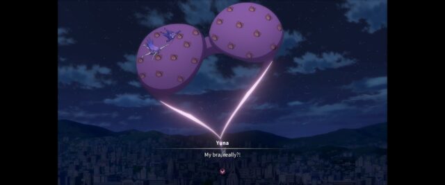 Les personnages utilisent une version surdimensionnée du soutien-gorge de Yuna pour sauter en parachute en toute sécurité.
