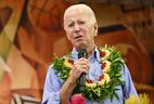 Le président américain Joe Biden s'exprime lors d'un événement d'engagement communautaire au Lahaina Civic Center à Lahaina, Hawaï, le 21 août 2023.