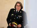 La commissaire de la GRC, Brenda Lucki, se rend au Comité permanent de la sécurité publique et nationale, à Ottawa, le 31 octobre 2022.