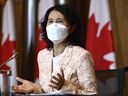 L'administratrice en chef de la santé publique du Canada, la Dre Theresa Tam, prend la parole lors d'une conférence de presse sur les vaccins contre la COVID-19 et d'autres préoccupations de santé publique, à Ottawa, le mardi 12 septembre 2023.