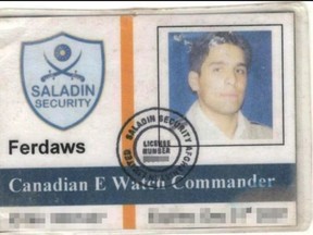 Carte d'identité d'Ahmad Rahimi lorsqu'il était employé à l'ambassade du Canada à Kaboul.