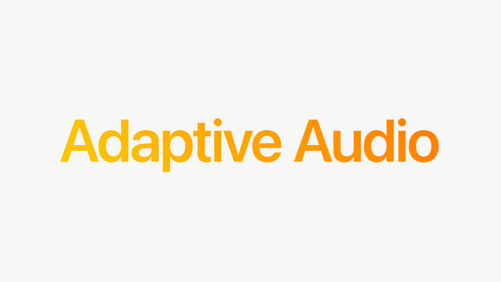 Apple Adaptive Audio sur fond blanc