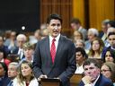 Le premier ministre Justin Trudeau fait une déclaration à la Chambre des communes, sur la Colline du Parlement, à Ottawa, le lundi 18 septembre 2023.