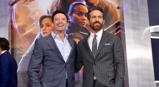 Hugh Jackman and Ryan Reynolds at the premiere of The Adam Project
