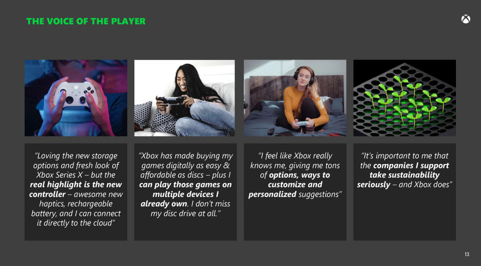 Une diapositive de la grosse fuite Xbox