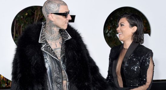Travis Barker and Kourtney Kardashian attend the 2022 GQ Men Of The Year Party Hosted By Global Editorial Director Will Welch at The West Hollywood EDITION on November 17, 2022 in West Hollywood, California