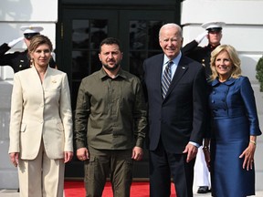 Volodymyr Zelensky, sa femme et les Biden