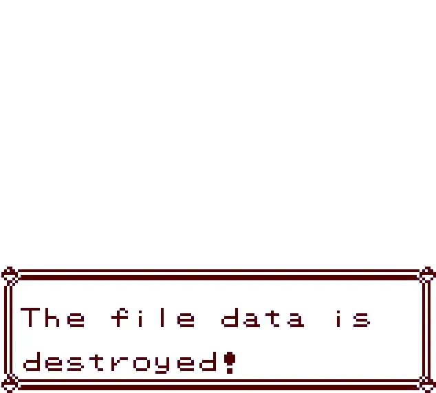 Pokemon Rouge Les données du fichier sont détruites