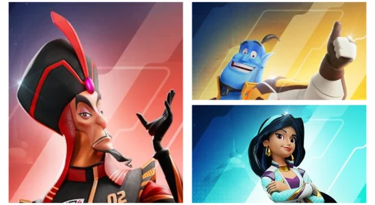 Disney Speedstorm features Genie, Jafar, Jasmine, and Aladdin