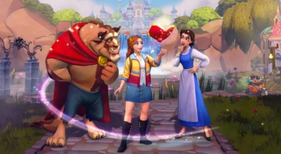 Beast and Belle in Disney Dreamlight Valley