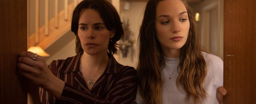 Maddie Ziegler and Emily Hampshire in Fitting In