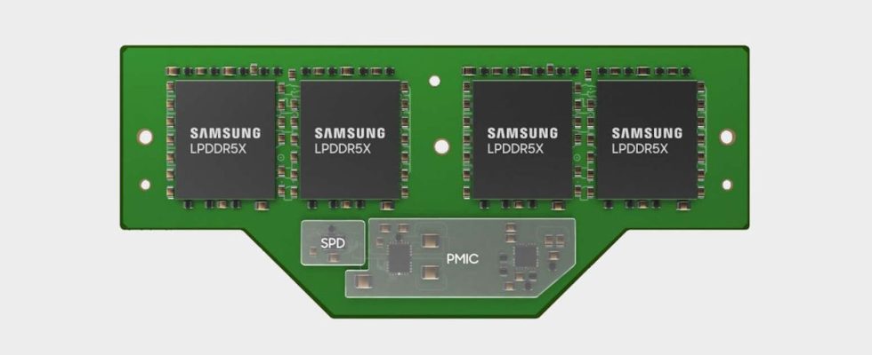 Samsung LPCAMM module render