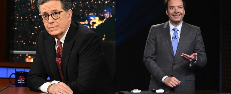 Le même jour où les allégations de Jimmy Fallon ont été abandonnées, son co-star du podcast Stephen Colbert a expliqué comment les épisodes sont réellement destinés à aider le personnel de fin de soirée