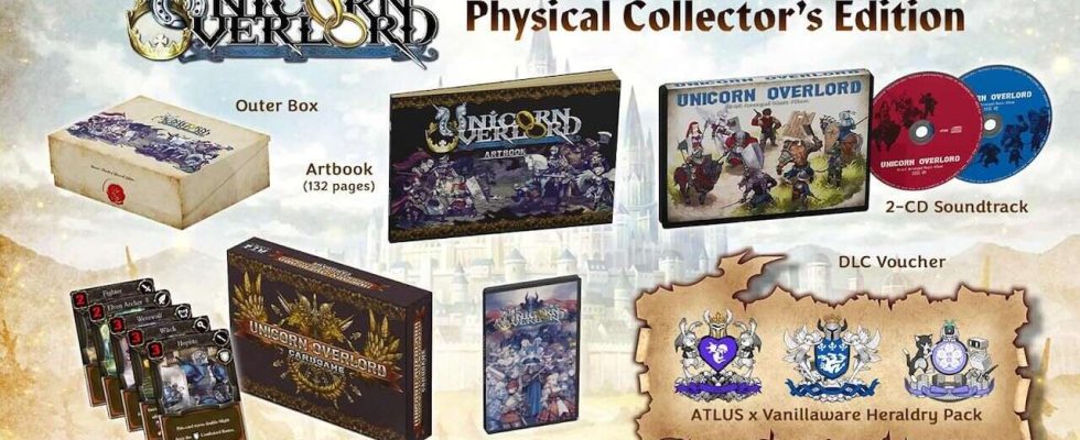 L'édition collector de Unicorn Overlord est livrée avec un jeu de cartes sur table
