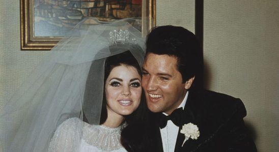 Elvis and Priscilla Presley wedding photo