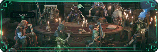 Un Gif illustrant l'écran de sélection d'équipe pour Shadow Gambit: The Cursed Crew