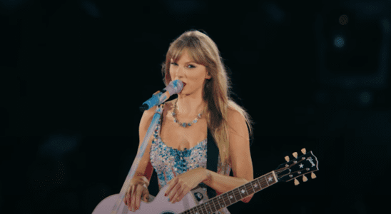 Taylor Swift on stage Eras Tour concert film official tour trailer