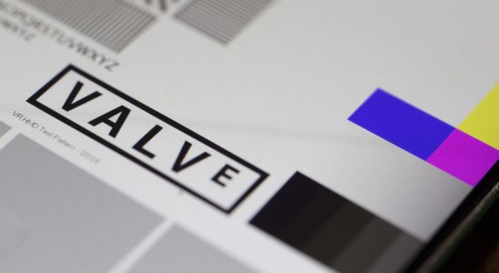 Valve Index screen displaying Valve logo