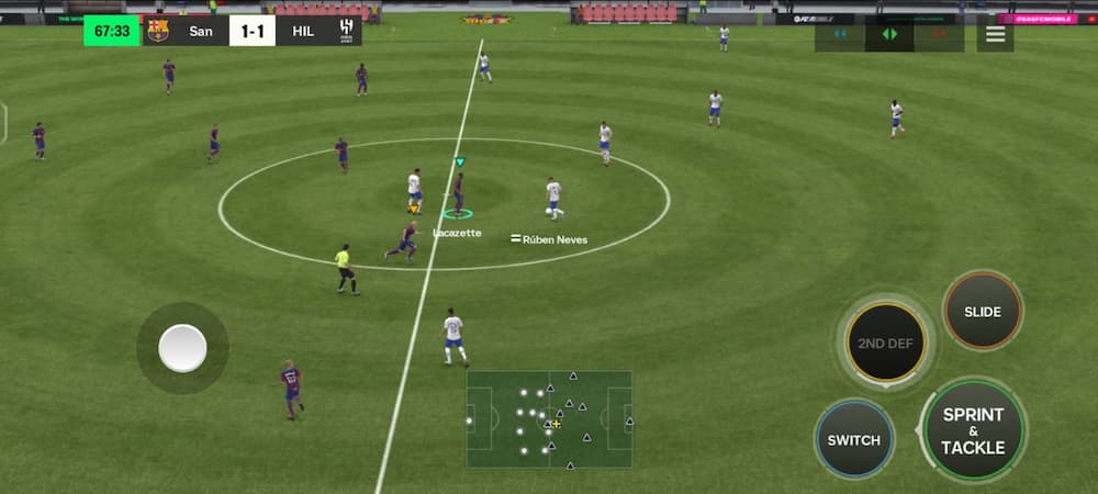 Gameplay d'EA Sports FC sur mobile