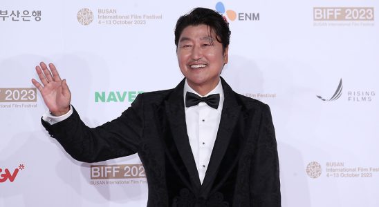 BUSAN, SOUTH KOREA - OCTOBER 04: South Korean actor Song Kang-Ho attends opening ceremony of the 28th Busan International Film Festival on October 04, 2023 in Busan, South Korea. (Photo by Han Myung-Gu/WireImage)