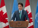 Le premier ministre Justin Trudeau était aux Nations Unies mercredi et jeudi, où il a prononcé des discours sur le changement climatique et la guerre en Ukraine.  Il a pris la parole lors d'une conférence de presse à la mission permanente du Canada à New York.